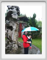 Kathryn and Hannah at the pavillion