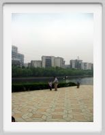 Flying a kite in Nanchang